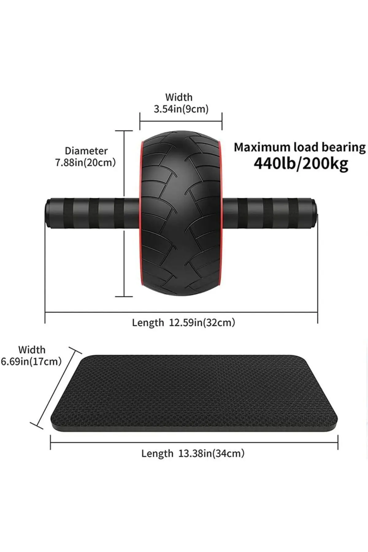 Ab Wheel Roller Egzersiz Tekerleği Profesyonel Ab Wheel Karın Kası Göğüs Şekillendirme Spor Aleti