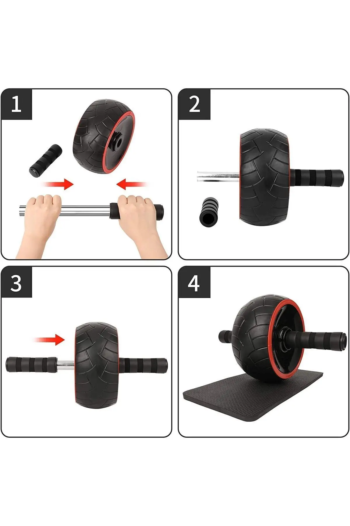 Ab Wheel Roller Egzersiz Tekerleği Profesyonel Ab Wheel Karın Kası Göğüs Şekillendirme Spor Aleti