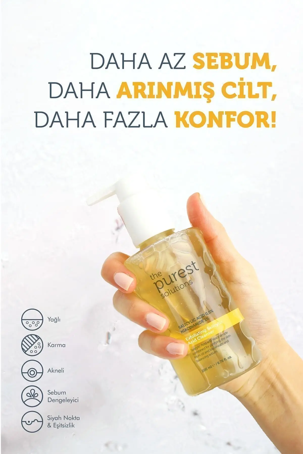 Yağlı Ve Karma Ciltler Için Siyah Nokta Karşıtı Temizleme Jeli 200 Ml