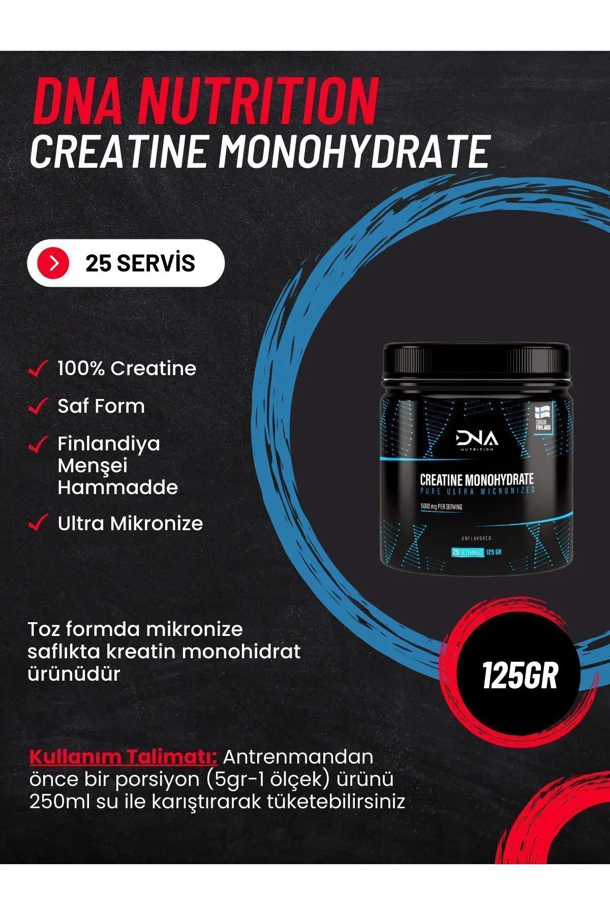 Creatine Monohydrate 125gr