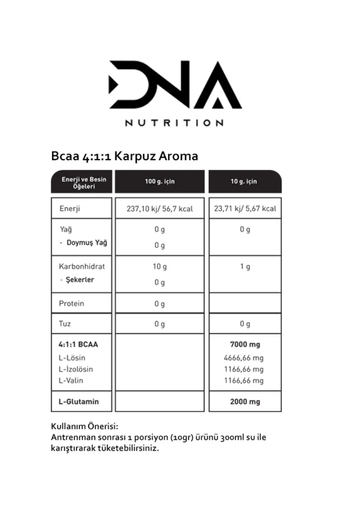 Bcaa 4:1:1 Karpuz Aromalı 250gr
