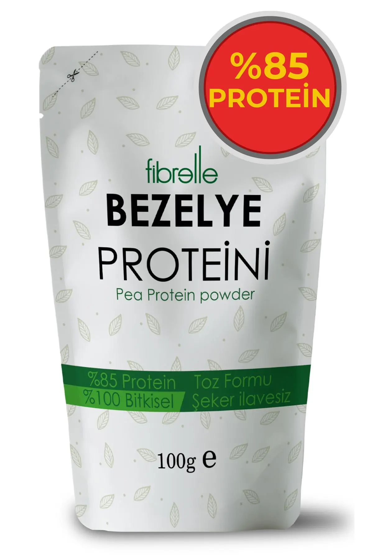 Fibrelle Bezelye Proteini Tozu 100gr // Yüksek Protein Oranı // %85 Protein