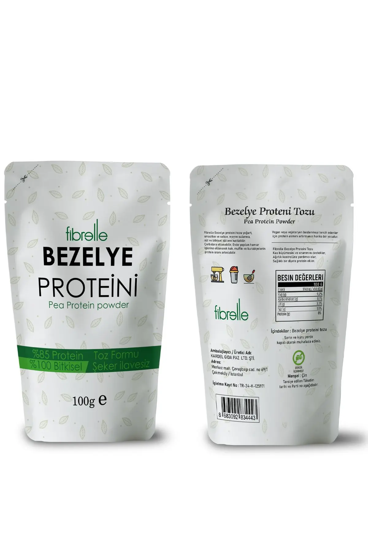 Bezelye Proteini Tozu 100gr // Yüksek Protein Oranı // %85 Protein