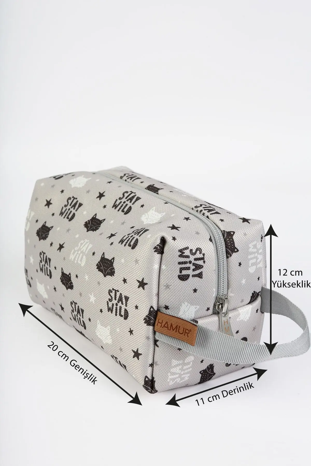 Fermuarlı Kirli Temiz Ve Islak Kuru Bebek Çamaşır Giysi Kıyafet Çok Amaçlı Makyaj Çantası Fox