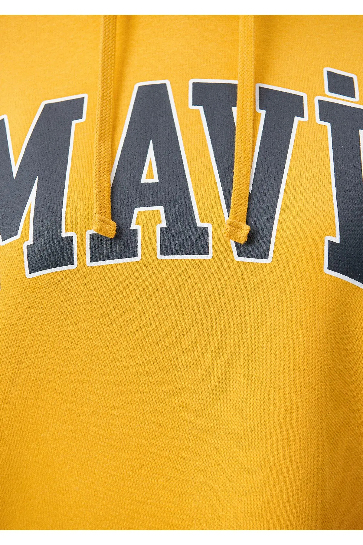 Logo Baskılı Kapüşonlu Sarı Sweatshirt 1600361-71340