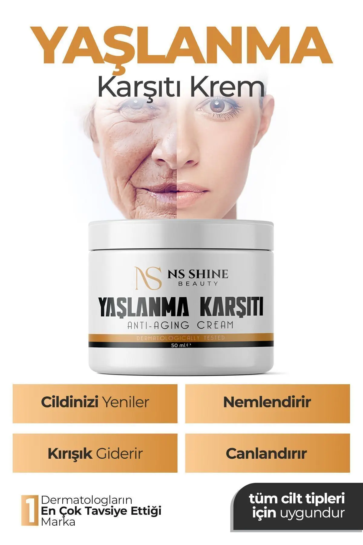 NS SHINE BEAUTY Gençleştirici Yaşlanma Karşıtı Ve Kırışık Giderici Krem 50 ml