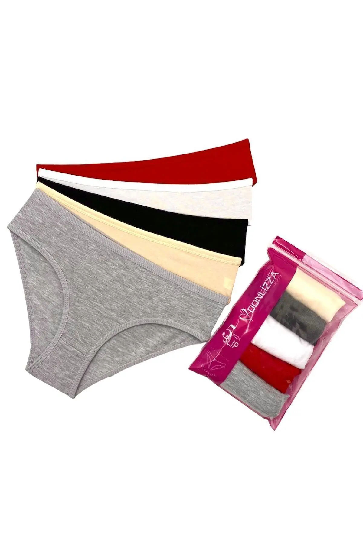 Düz Renk Kadın Külot 5 Adet