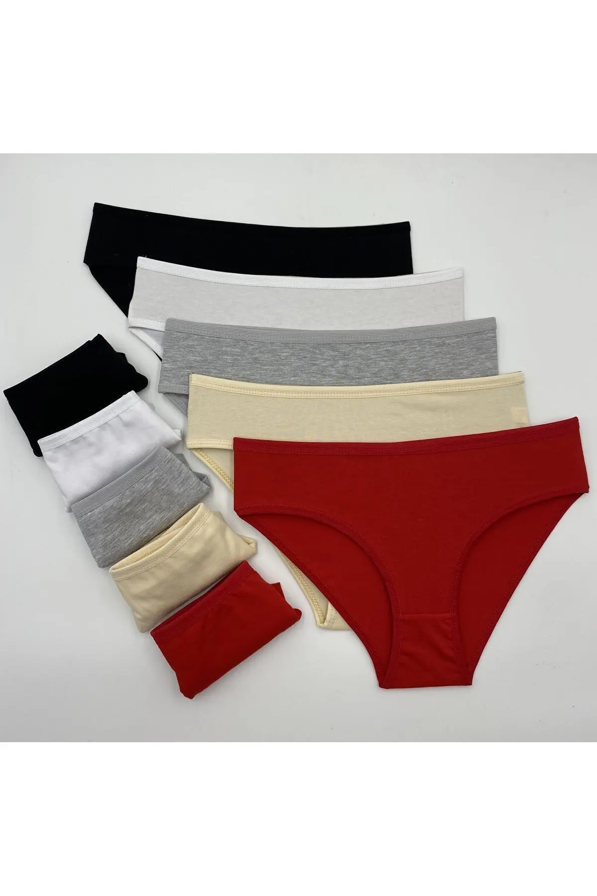Düz Renk Kadın Külot 5 Adet