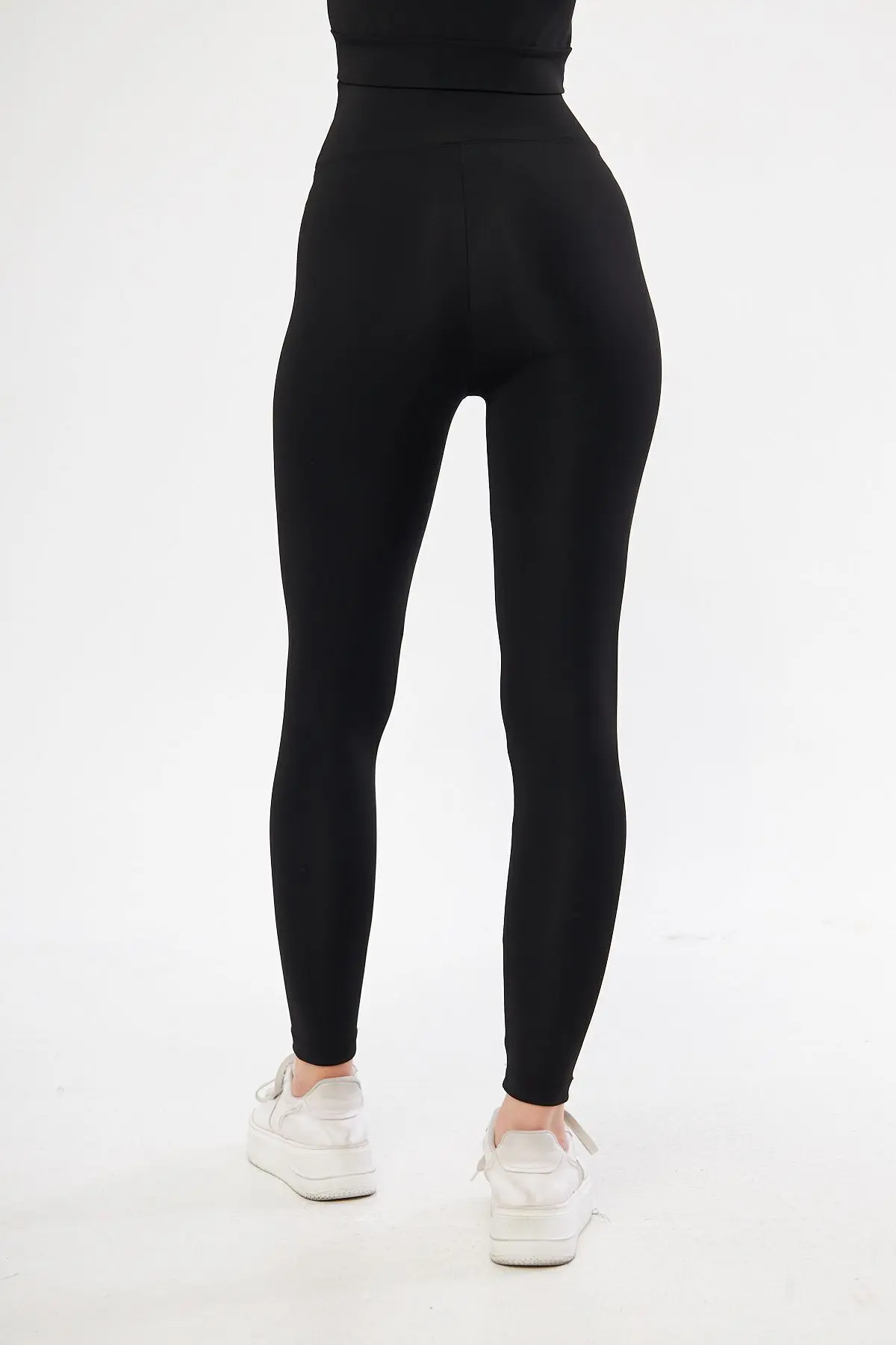 Yüksek Bel Likralı Toparlayıcı Tayt