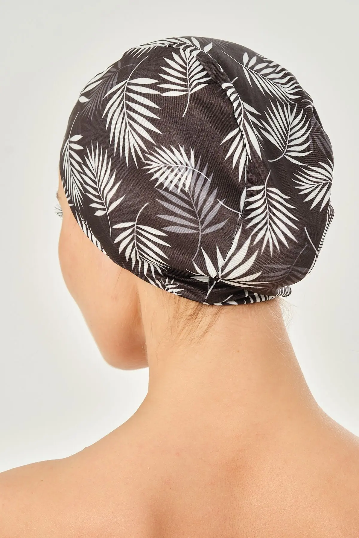 Likralı Bez Bone Yüzücü Deniz Havuz Bonesi Desenli Bez Bone