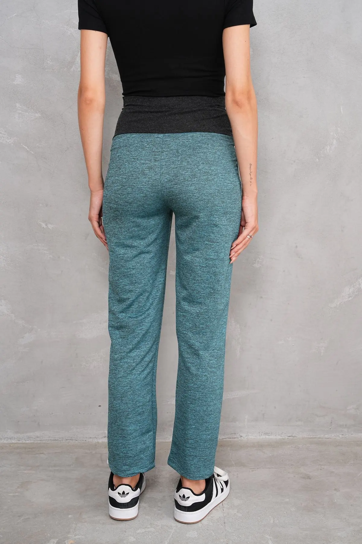 Petrol Siyah Bel Ayarlanabilir Hamile Eşofman Altı