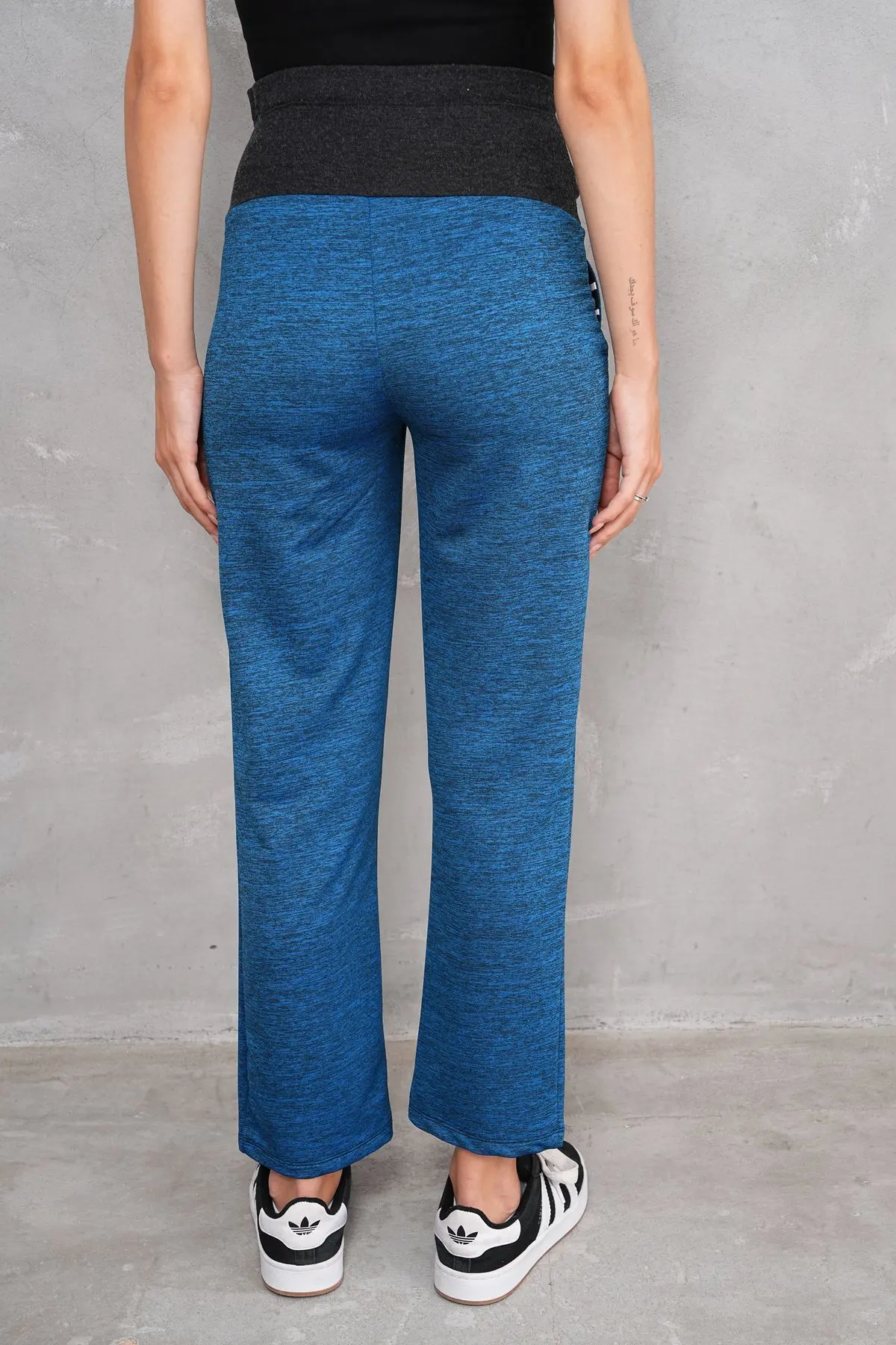 Lacivert Siyah Bel Ayarlanabilir Hamile Eşofman Altı