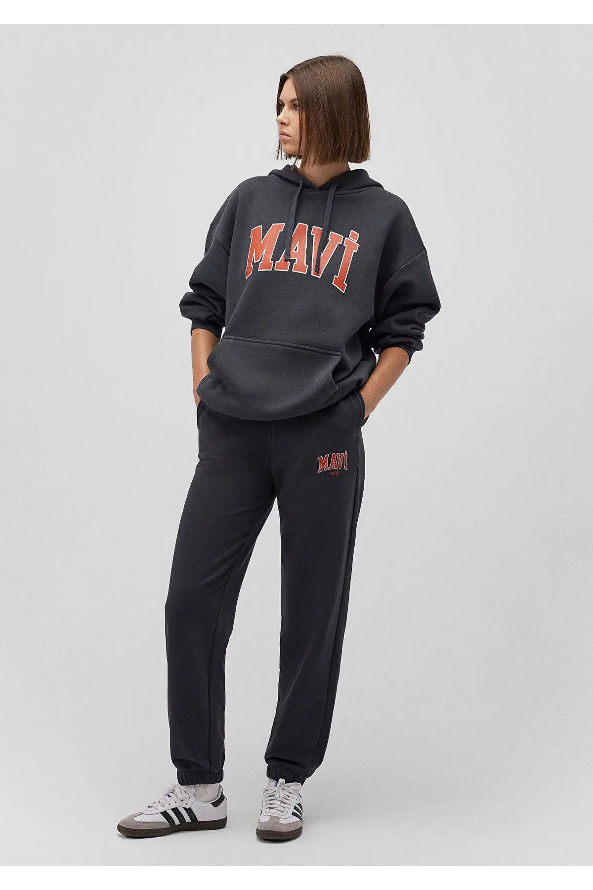 Logo Baskılı Antrasit Eşofman Altı 1010757-80106