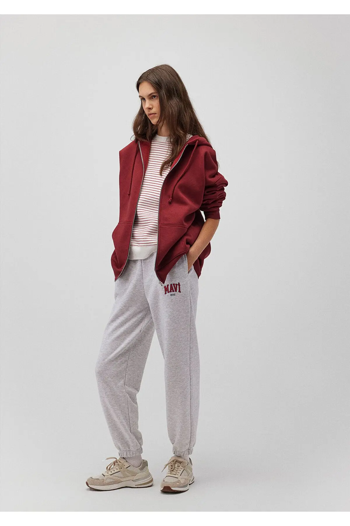 Logo Baskılı Gri Eşofman Altı 1010757-85438