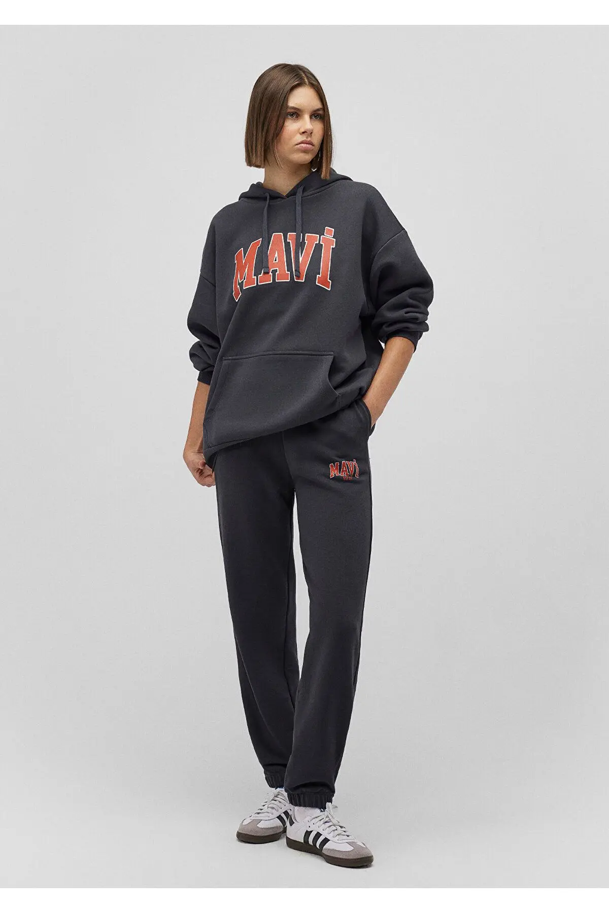 Mavi Logo Baskılı Antrasit Eşofman Altı 1010757-80106