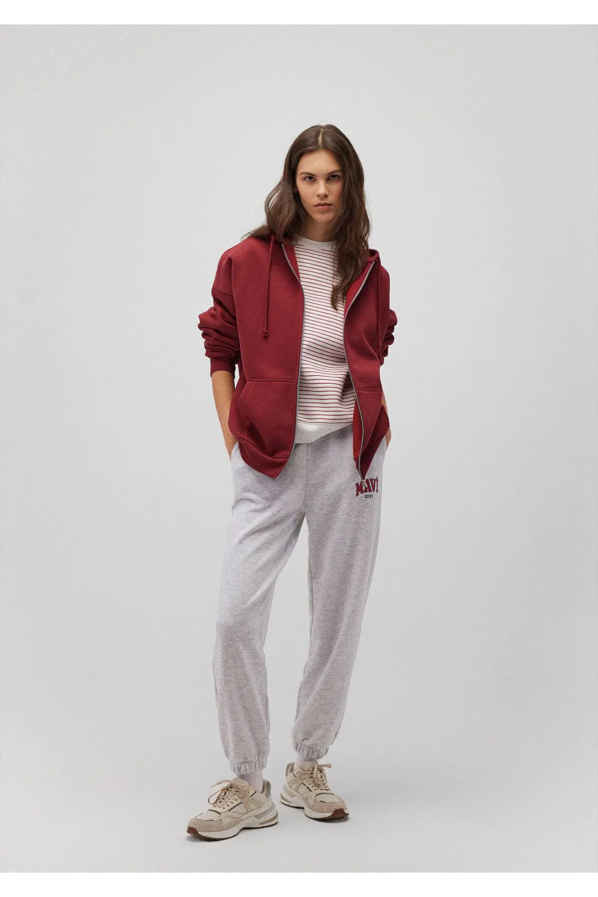 Logo Baskılı Gri Eşofman Altı 1010757-85438