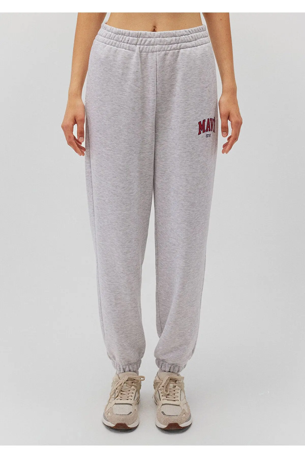 Logo Baskılı Gri Eşofman Altı 1010757-85438