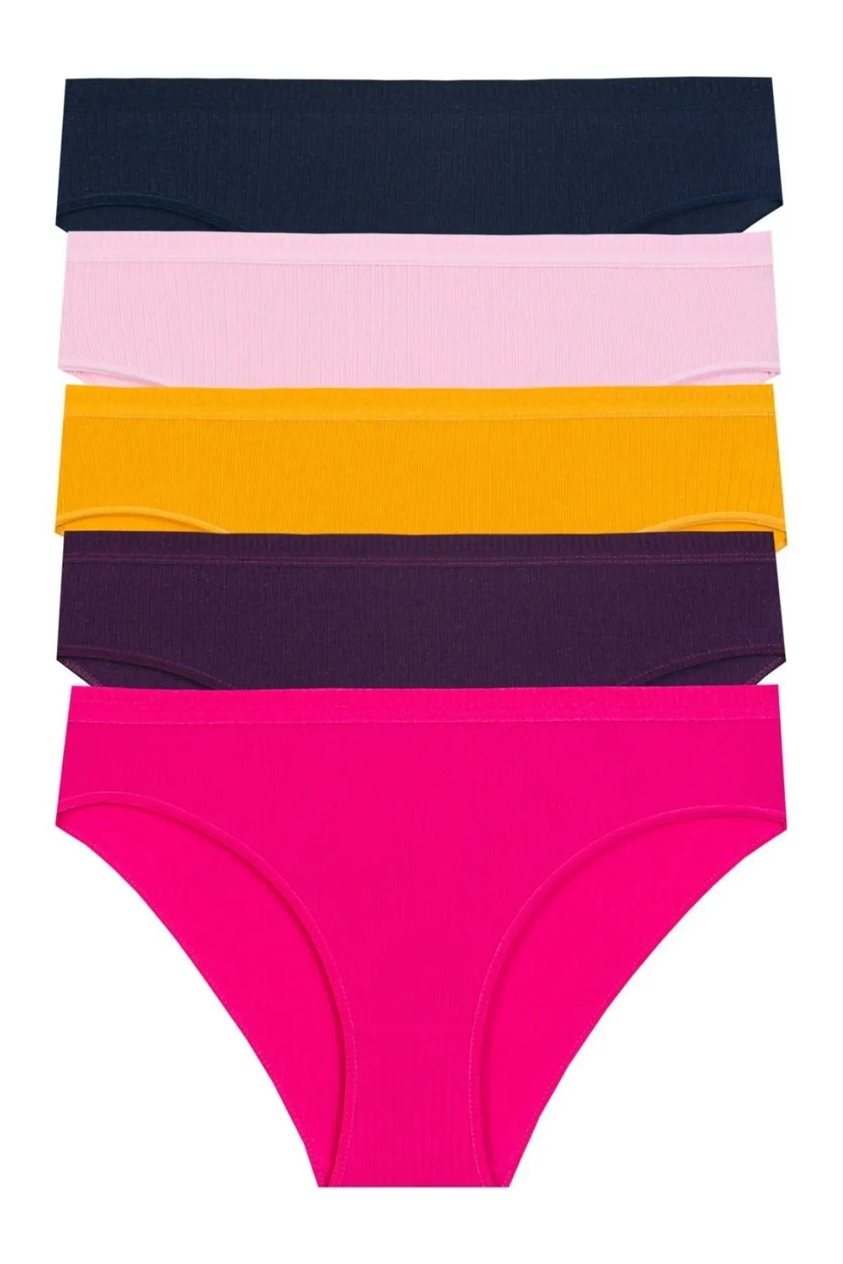 Miss Blue Moon Pamuklu Fitilli Lastikli Külot 5'li Paket 3450