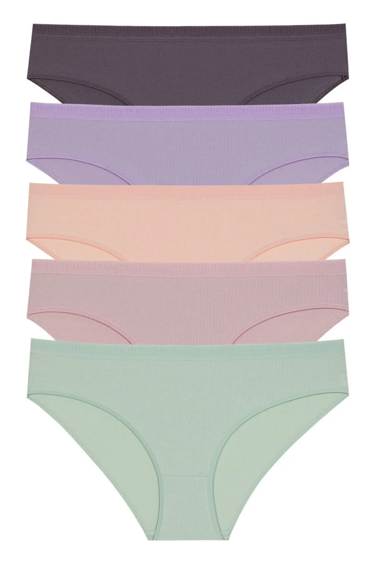 Miss Blue Moon Pamuklu Fitilli Lastikli Külot 5'li Paket 3450