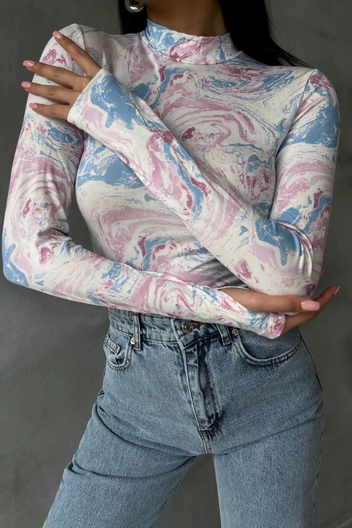 Kadın Pinterest Parmak Detaylı Body