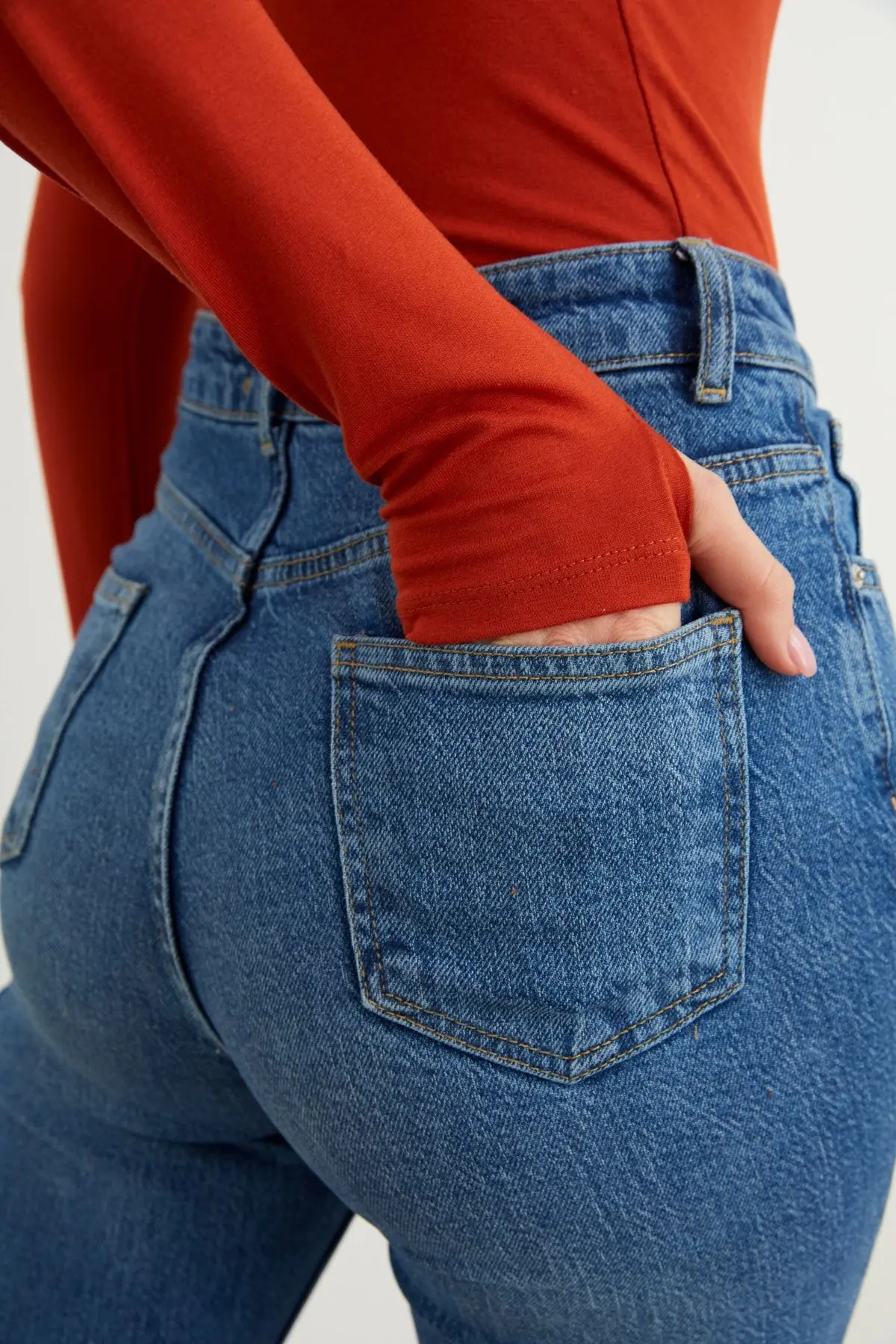 Kadın Kiremit Parmak Detaylı Body