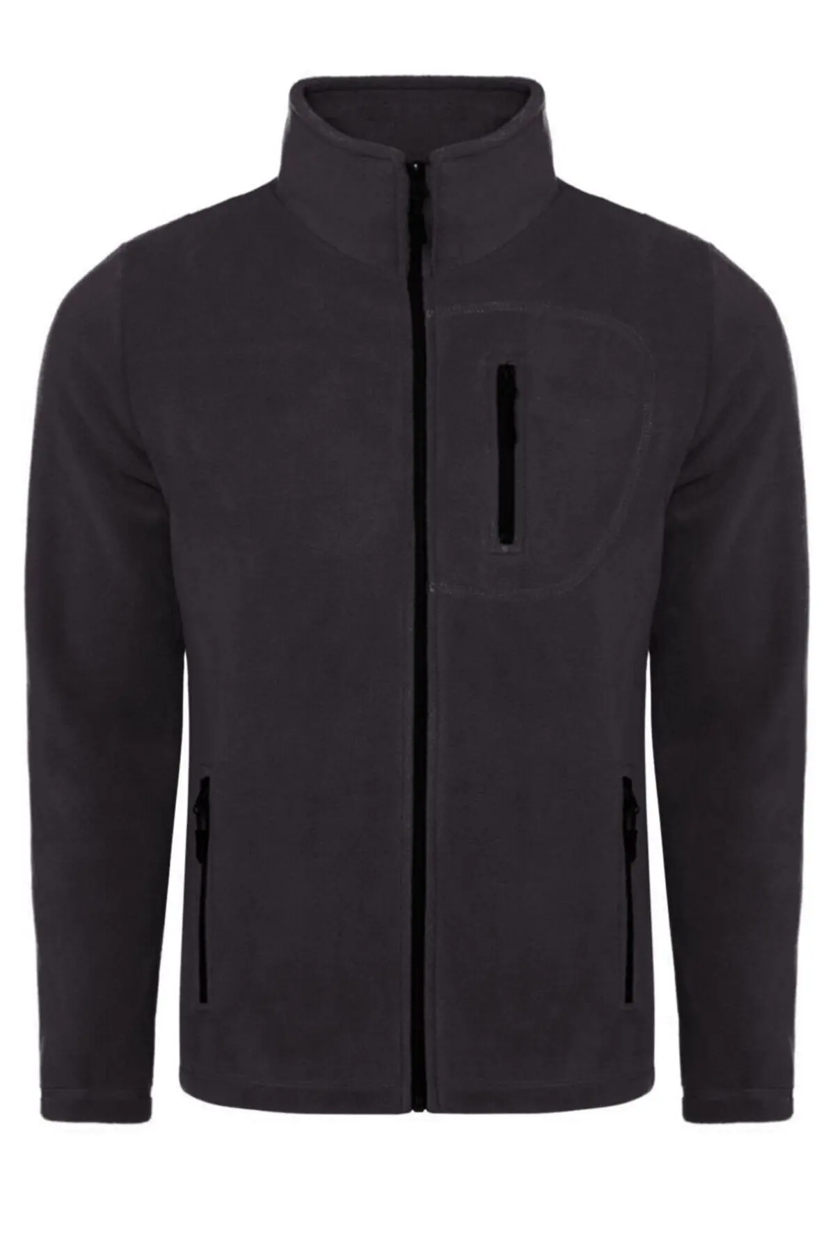 Erkek Polar Tam Fermuarlı 3 Cepli Outdoor Polar Ceket Tactical Flecee Polar-gns