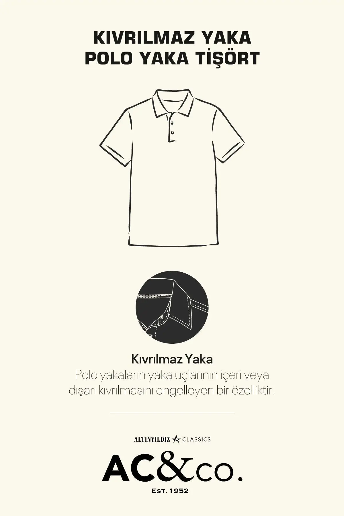 Erkek Haki %100 Pamuk Kıvrılmaz Pike Polo Yaka Slim Fit Dar Kesim Tişört