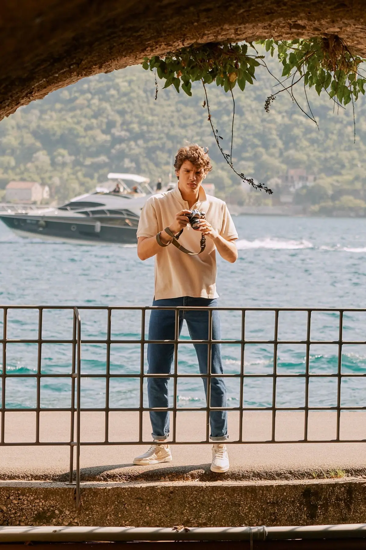 Erkek Safari %100 Pamuk Kıvrılmaz Pike Polo Yaka Slim Fit Dar Kesim Tişört