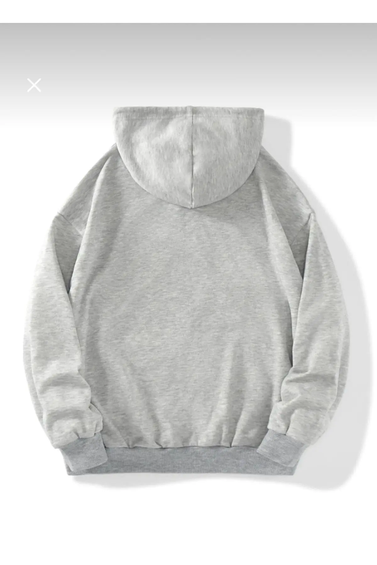 Unisex Oversize London Baskılı Gri Fermuarlı Hırka