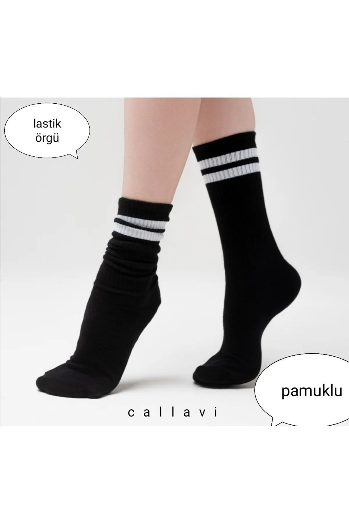 unisex çizgili kolej çorap 4 çift