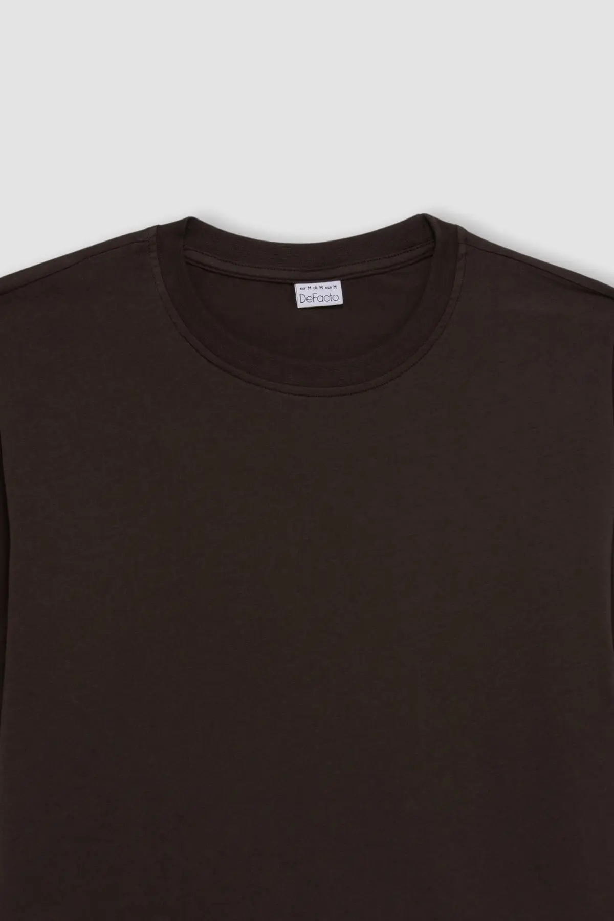 New Regular Fit Bisiklet Yaka Kısa Kollu %100 Pamuk Basic Tişört V7699az24sp