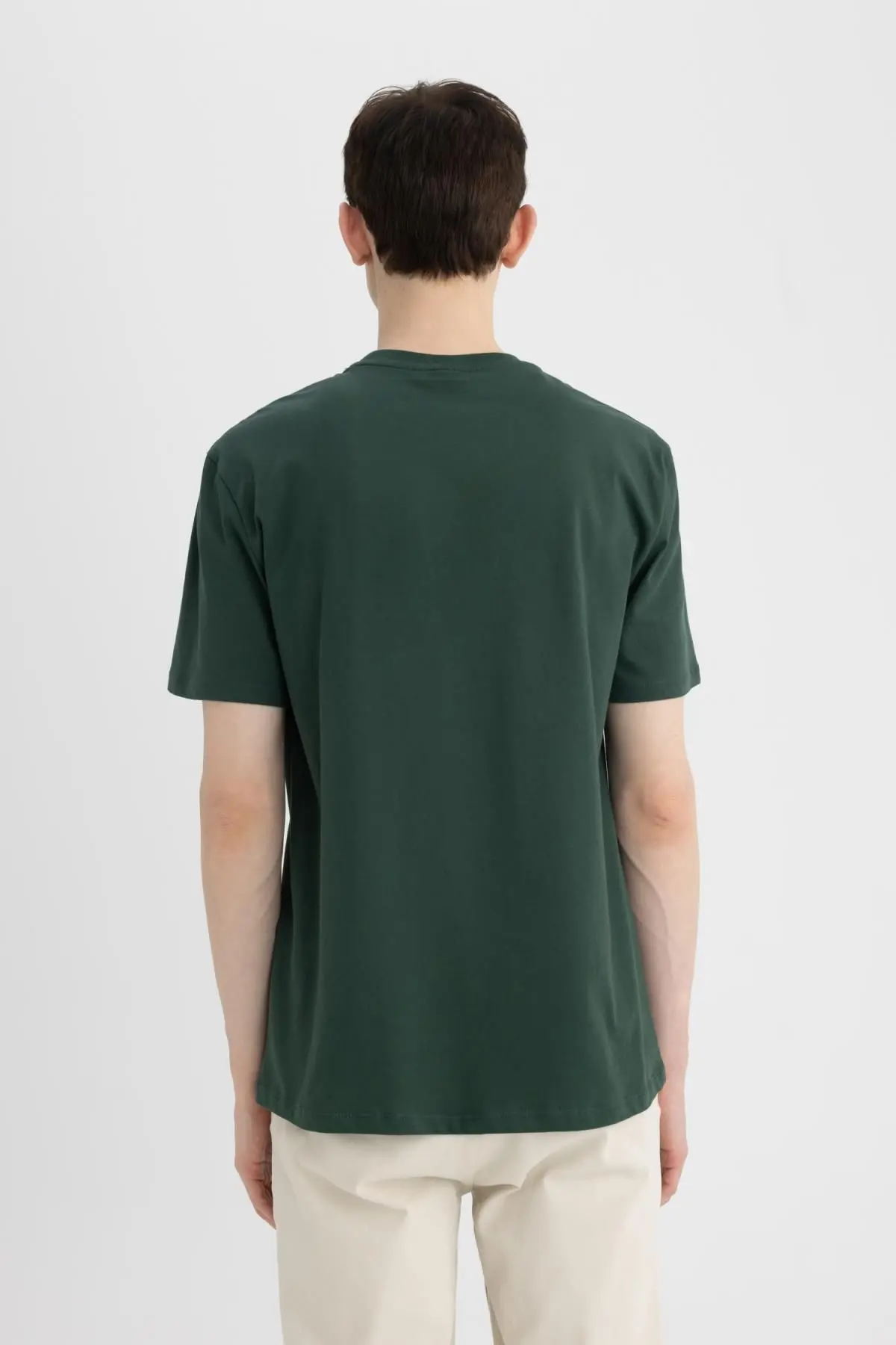 New Regular Fit Bisiklet Yaka Kısa Kollu Tişört V7699az24sp