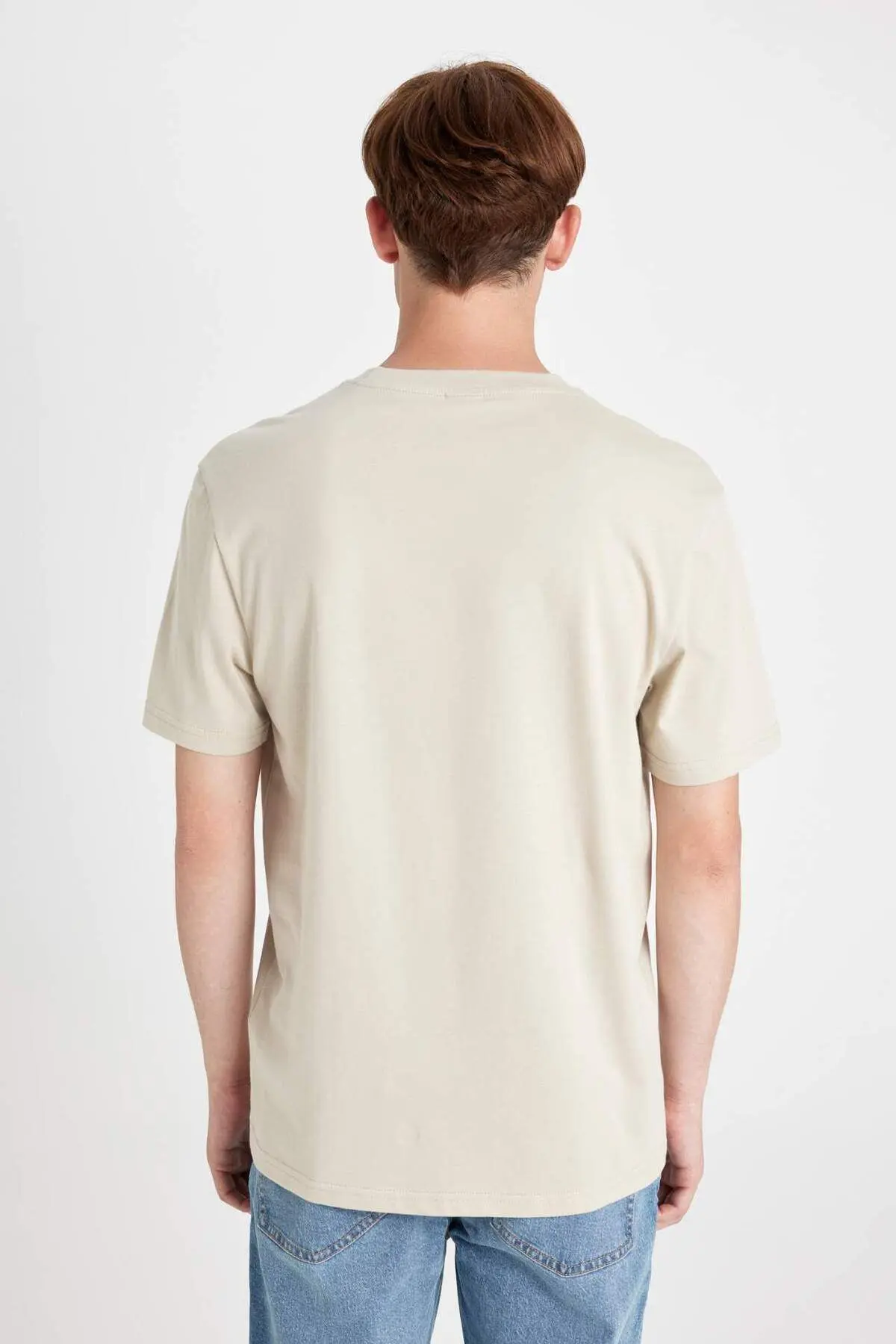 New Regular Fit Bisiklet Yaka Basic Kısa Kollu %100 Pamuk Tişört V7699az24sp