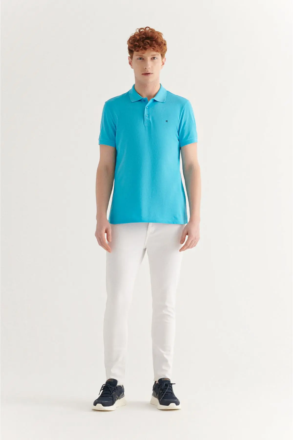 Erkek Aqua Polo Yaka T-shirt %100 Pamuk Serin Tutan Regular Fit E001004