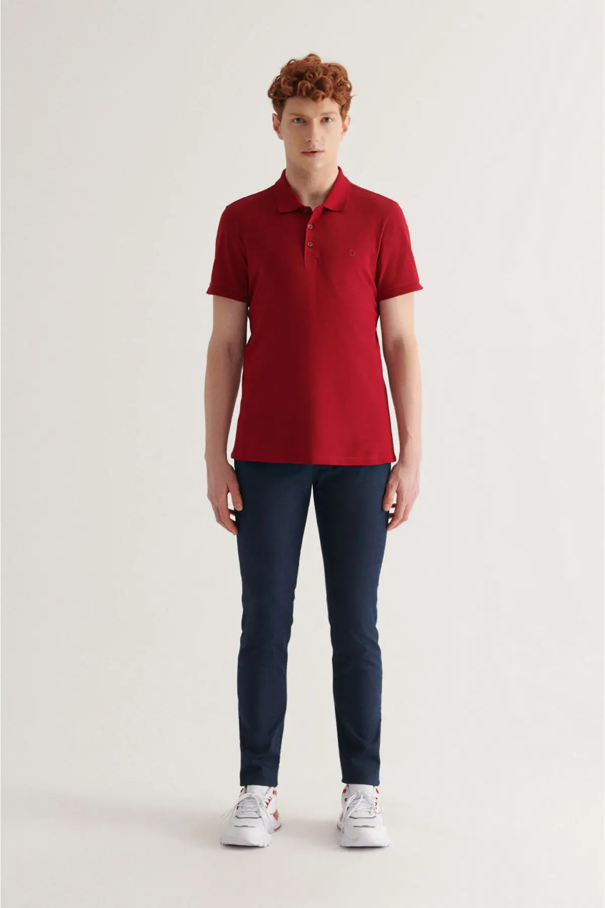 Erkek Bordo Polo Yaka T-shirt %100 Pamuk Serin Tutan Regular Fit E001004