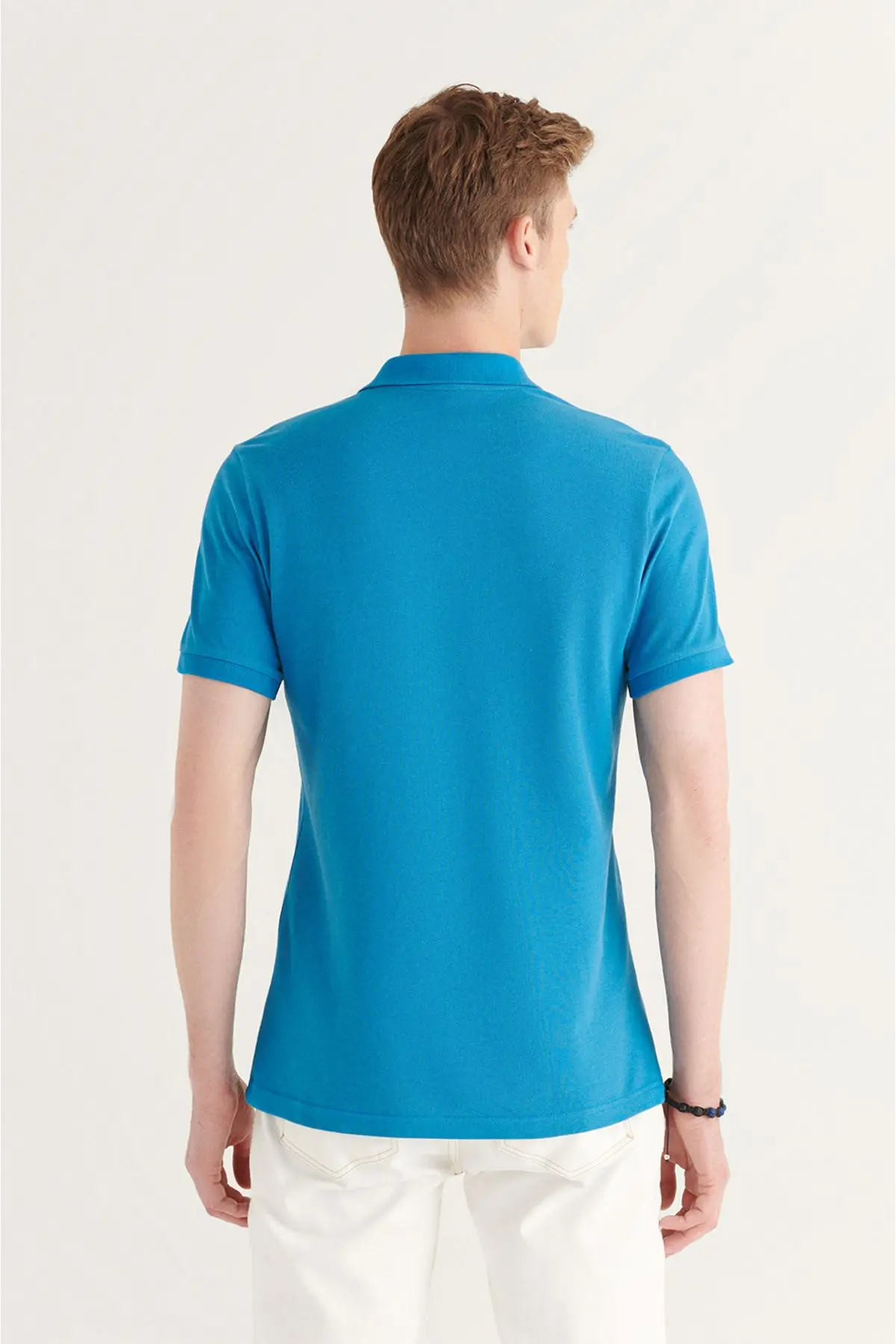 Erkek Koyu Mavi Polo Yaka T-shirt %100 Pamuk Serin Tutan Regular Fit E001004