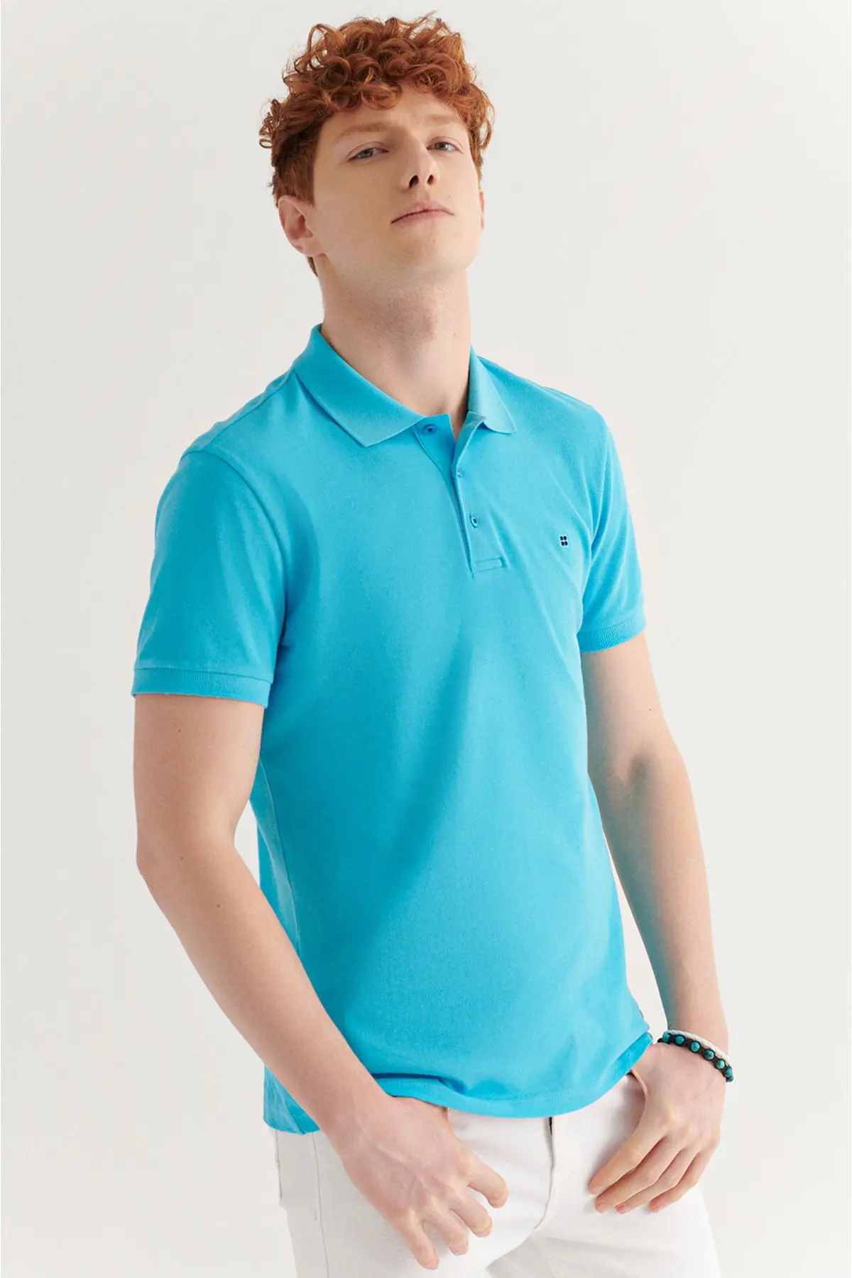 Erkek Aqua Polo Yaka T-shirt %100 Pamuk Serin Tutan Regular Fit E001004