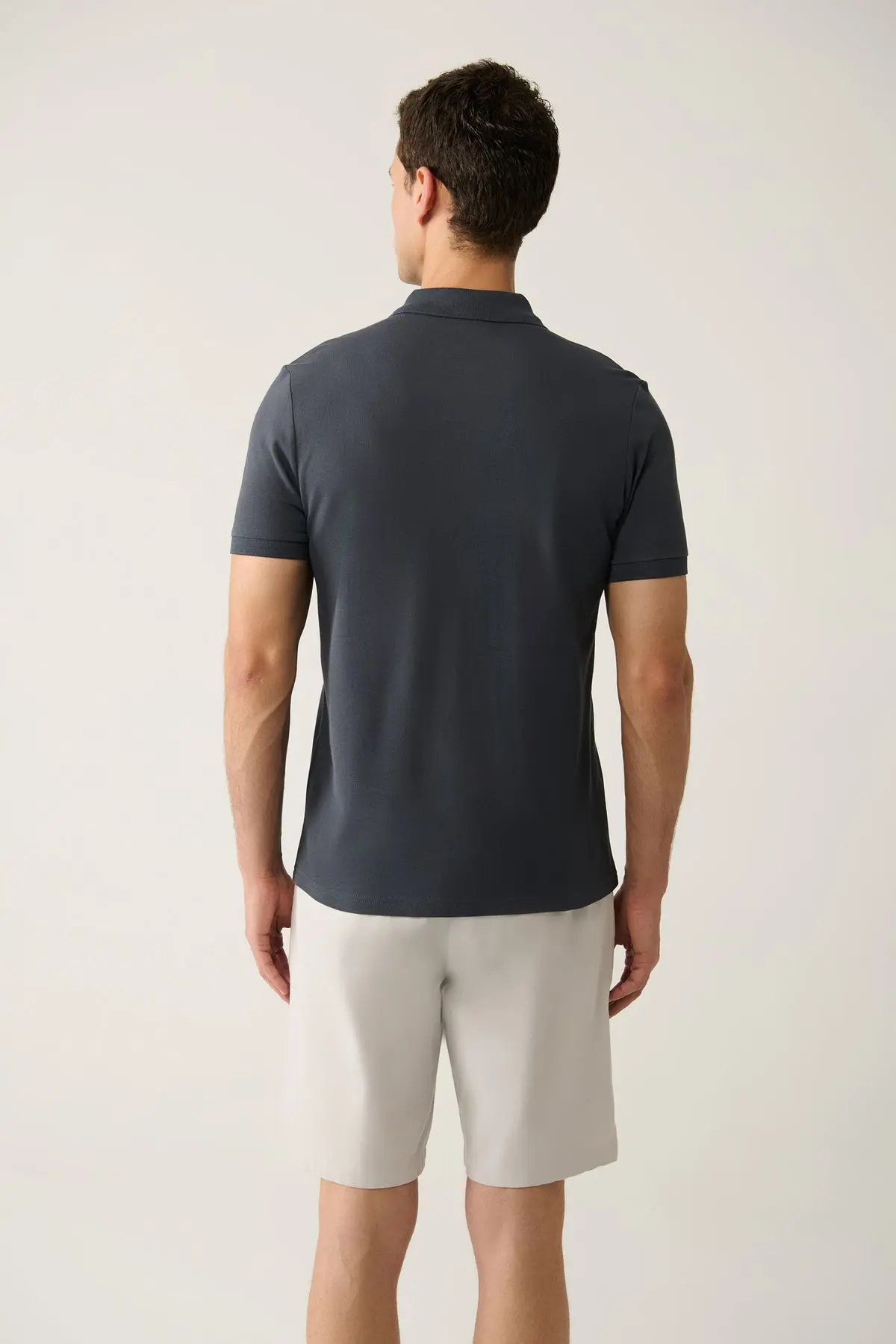 Erkek Antrasit Polo Yaka T-shirt %100 Pamuk Serin Tutan Regular Fit E001004