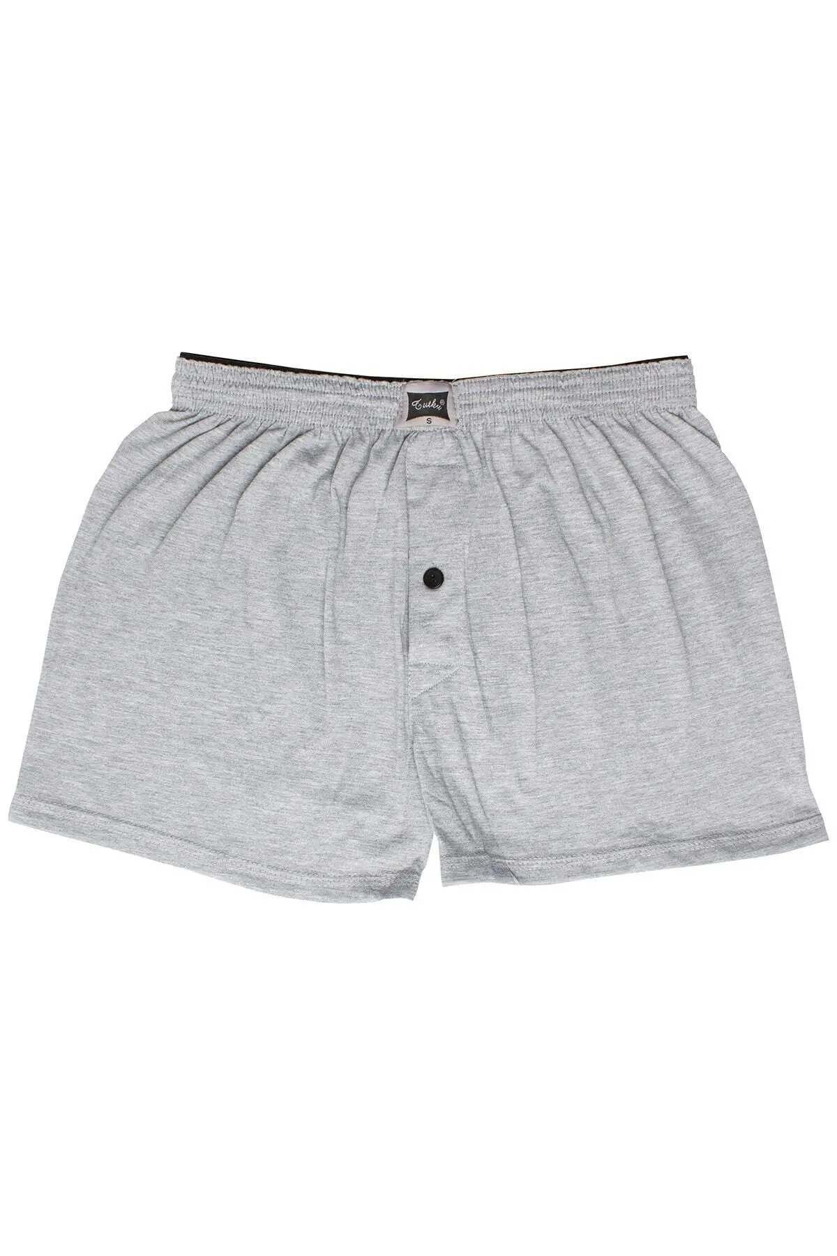 Erkek Gri Penye Düz Boxer 4'lü