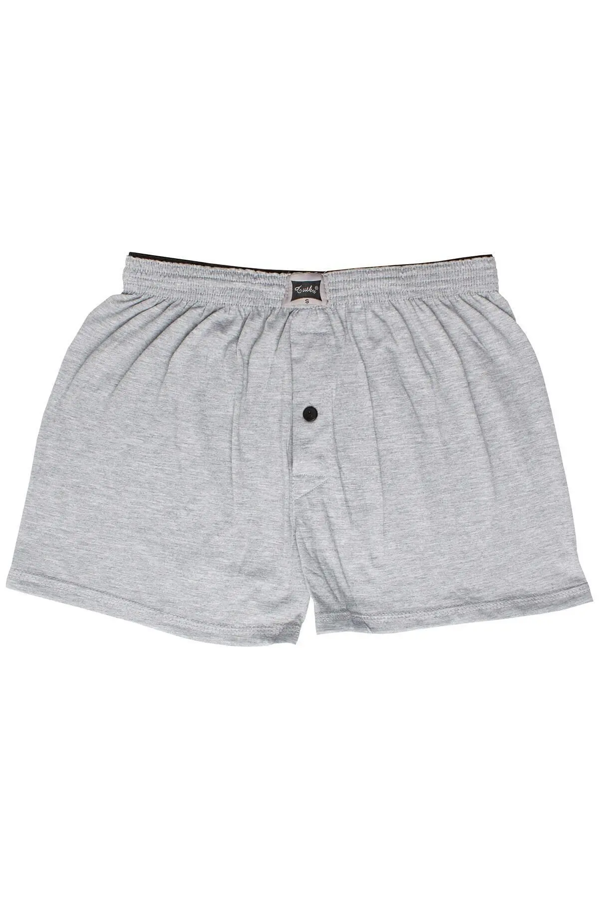 Erkek Gri Penye Düz Boxer 4'lü