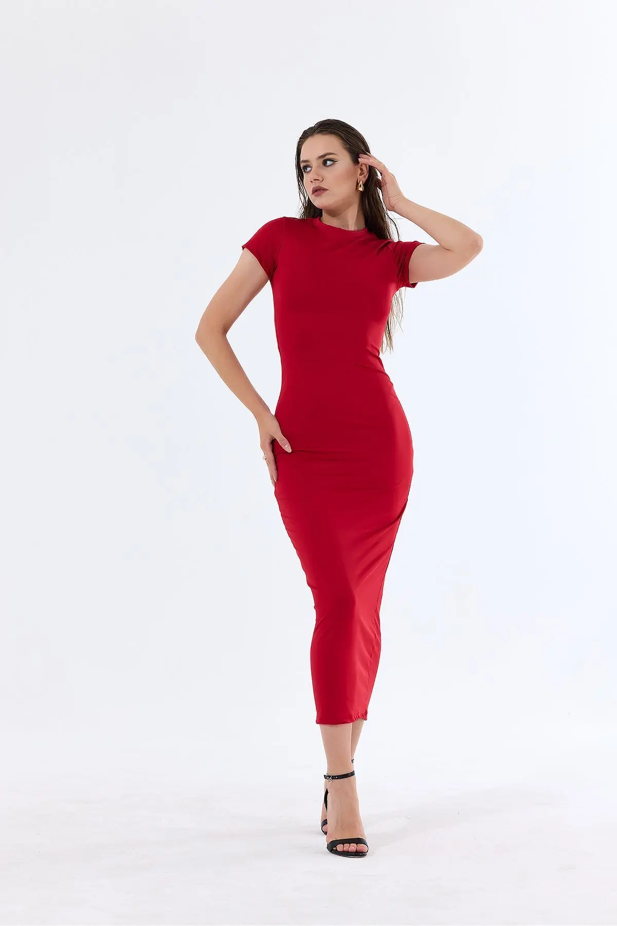 Kadın Kısa Kollu Maxi Elbise