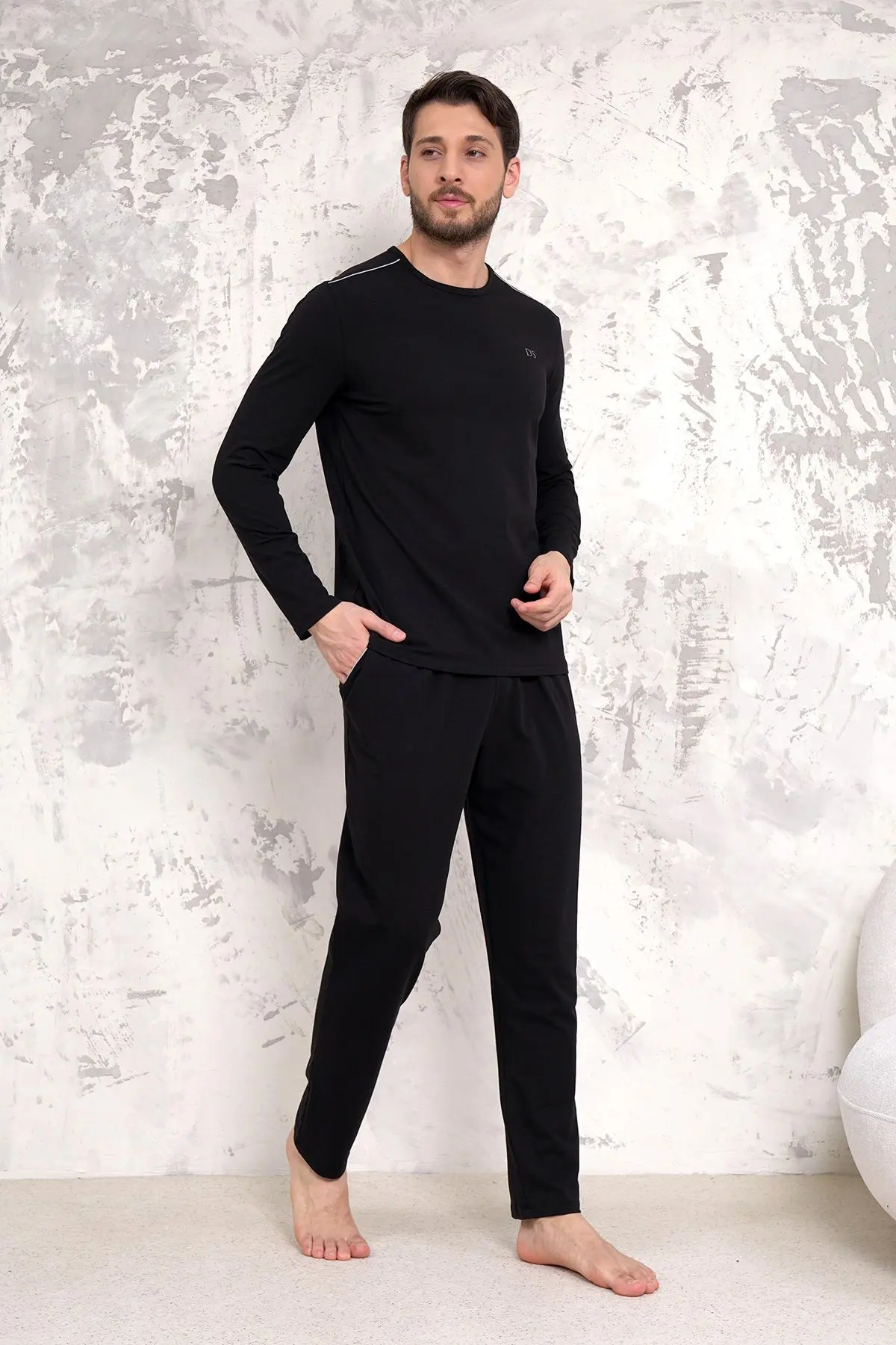 Damat Ds Damat Maschio Pamuk Pijama Takımı SİYAH