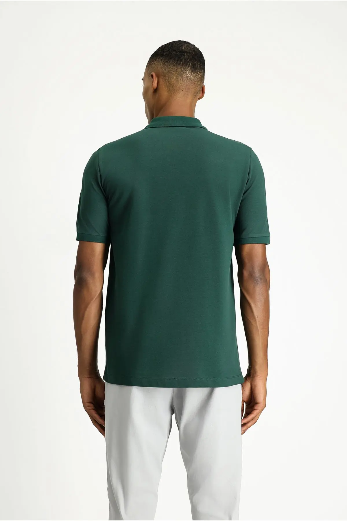 Polo Yaka Regular Fit Nakışlı Pamuk Tişört