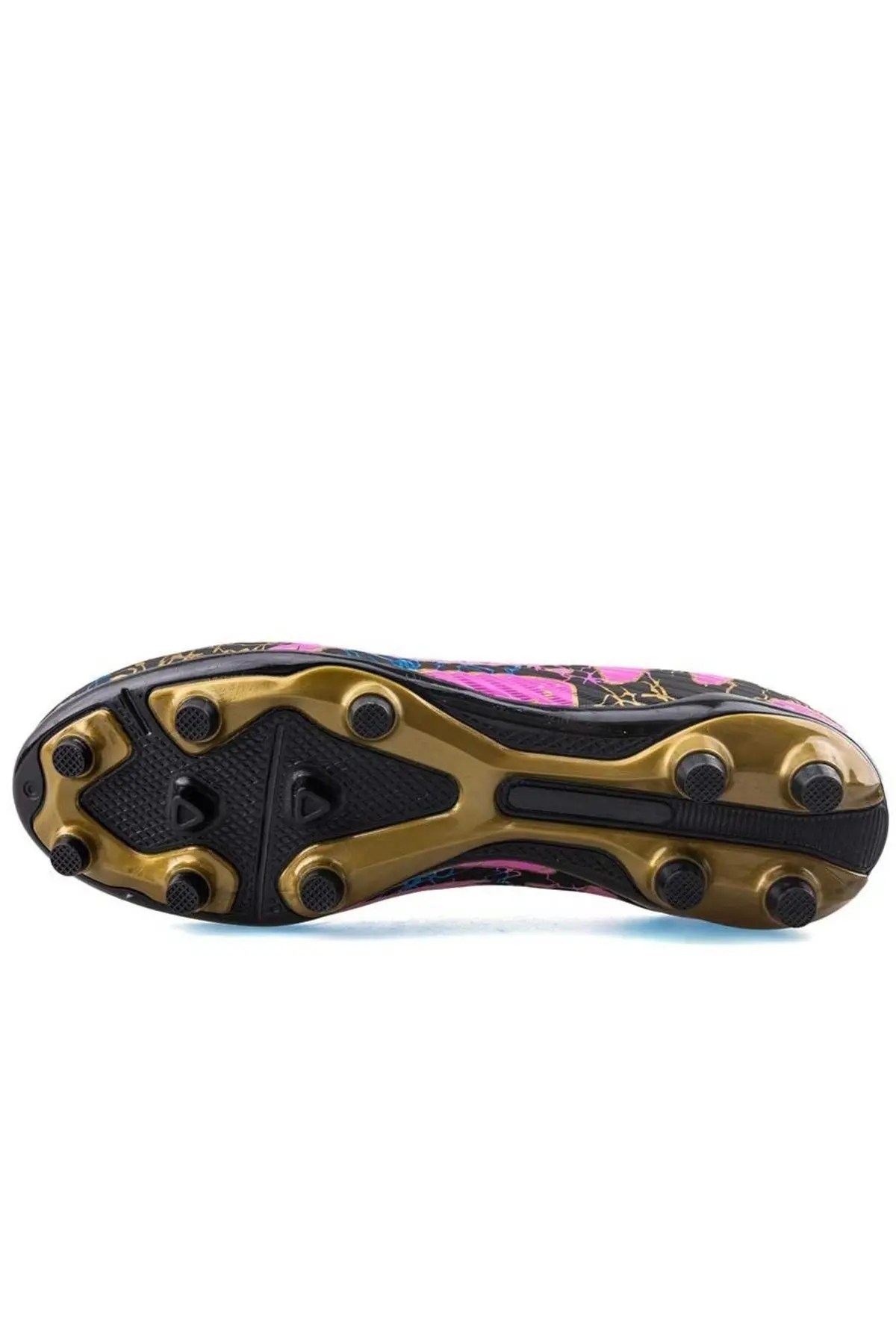 Air Laliga Krampon Çoraplı - Siyah/Altın/Desenli