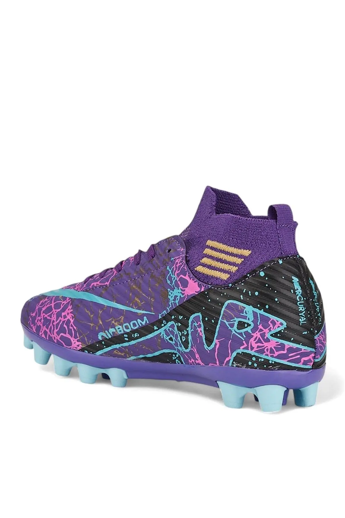 Laliga AirBoom Super Mercury Çoraplı Bilekli Çocuk Erkek Halısaha Krampon Futbol Ayakkabı(31-45)