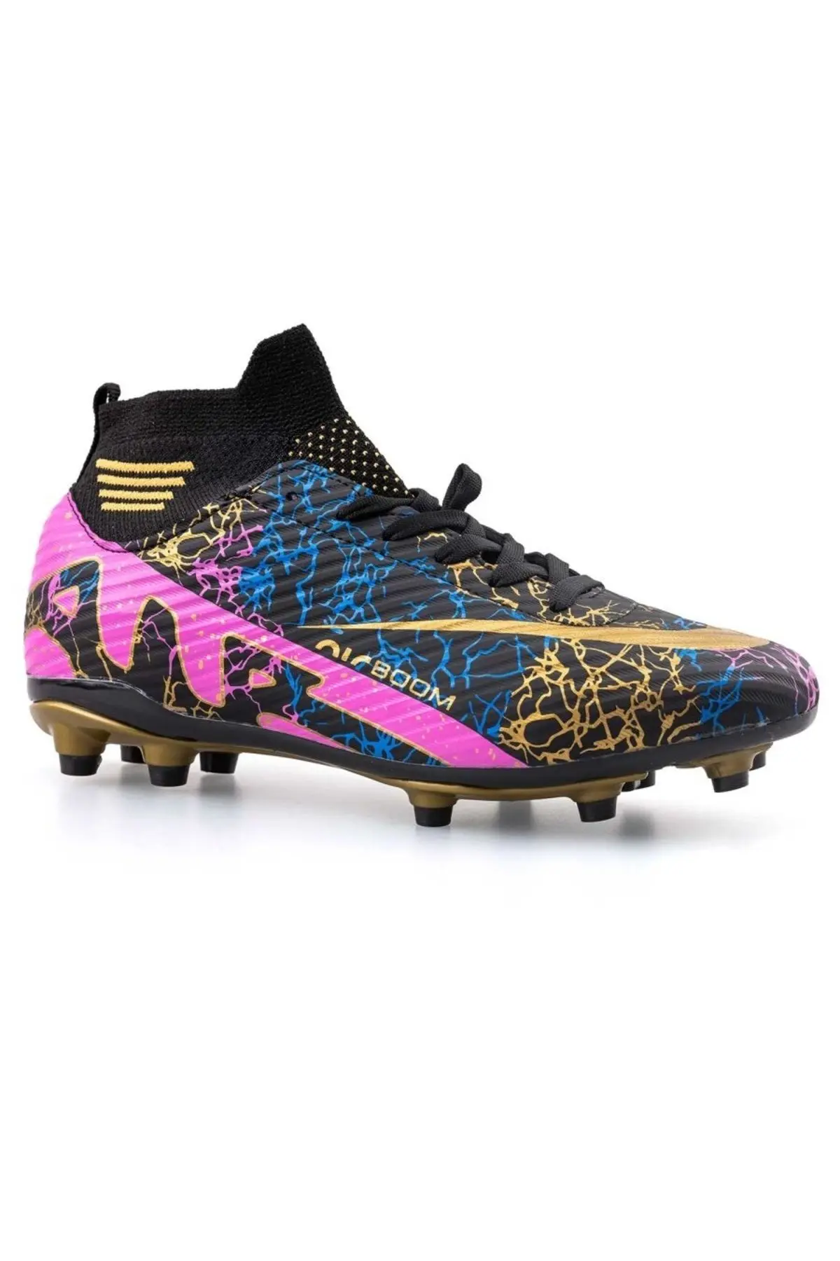 LALİGA Air Laliga Krampon Çoraplı - Siyah/Altın/Desenli