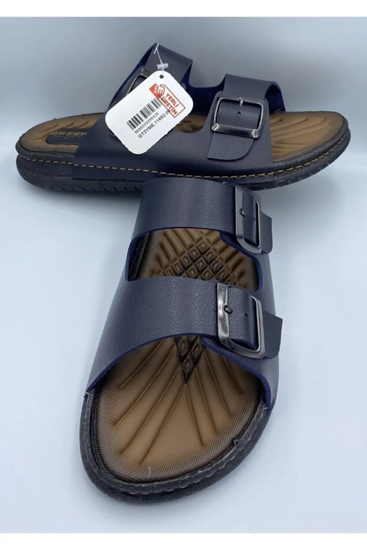 Erkek Ortopedik Rahat Taban Ayarlanabilir Lacivert Erkek Terliği 11652