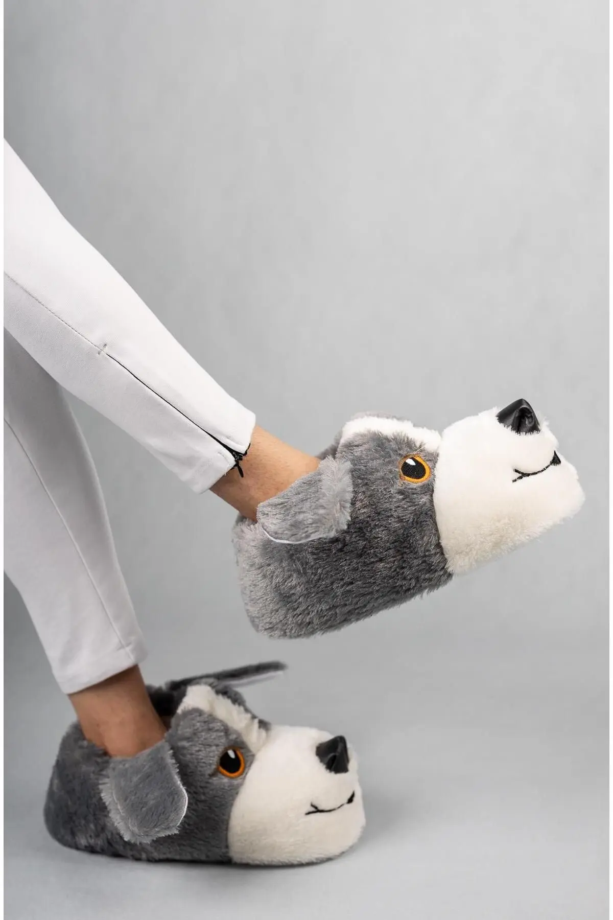 Unisex Hayvanlı Panduf Ev Ayakkabısı Ses Yapmaz Taban