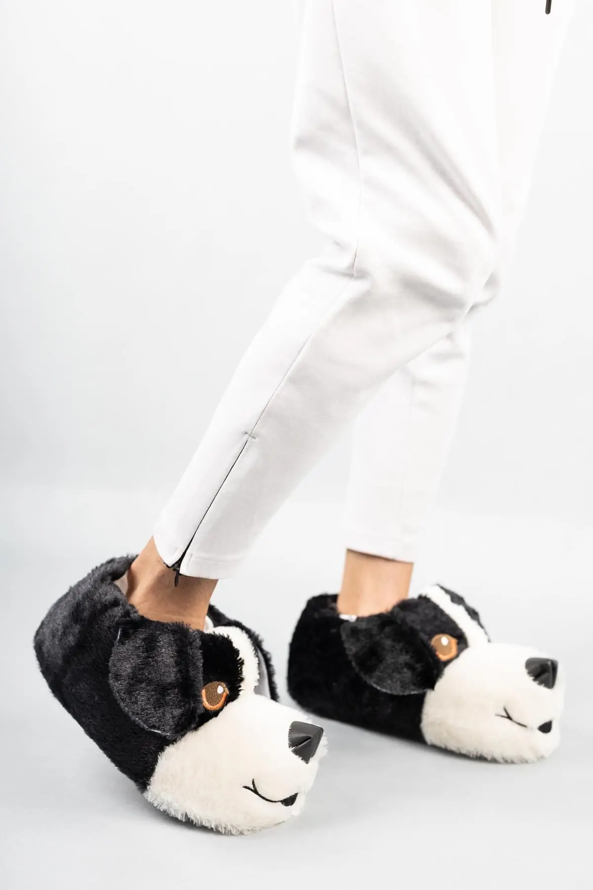 Unisex Hayvanlı Panduf Ev Ayakkabısı Ses Yapmaz Taban