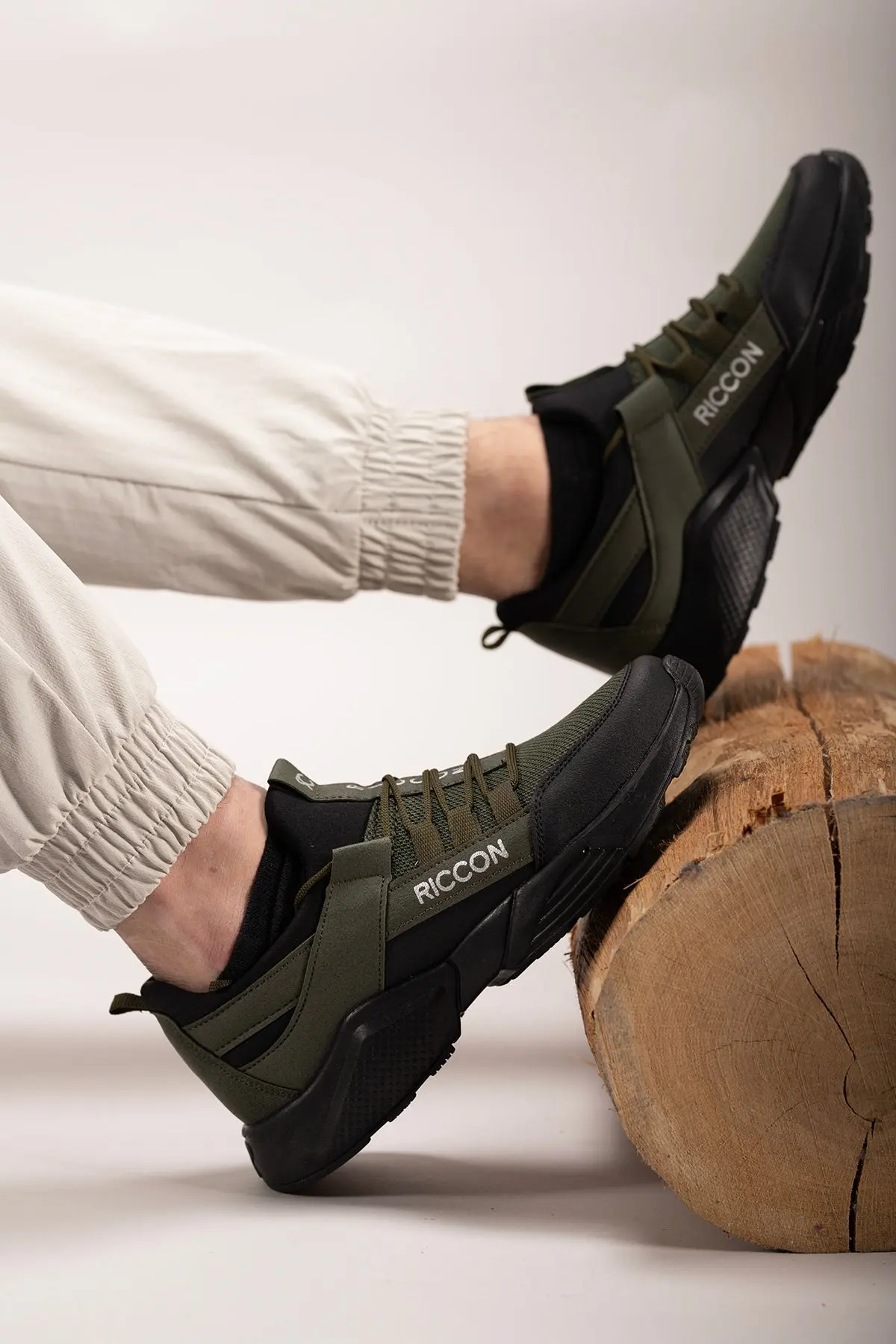 Unisex Haki Siyah Sneaker 0012072